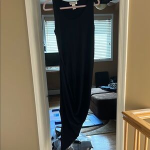Black Sleeveless Asymmetrical Dress